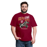 Custom Vintage Gran Prix Racing Graphic Tee; Formula One - burgundy
