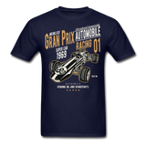 Custom Vintage Gran Prix Racing Graphic Tee; Formula One - navy