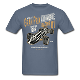 Custom Vintage Gran Prix Racing Graphic Tee; Formula One - denim