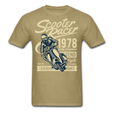 Vintage Scooter Racing Legends Graphic Tee; pit pike - khaki