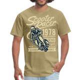 Vintage Scooter Racing Legends Graphic Tee; pit pike - khaki