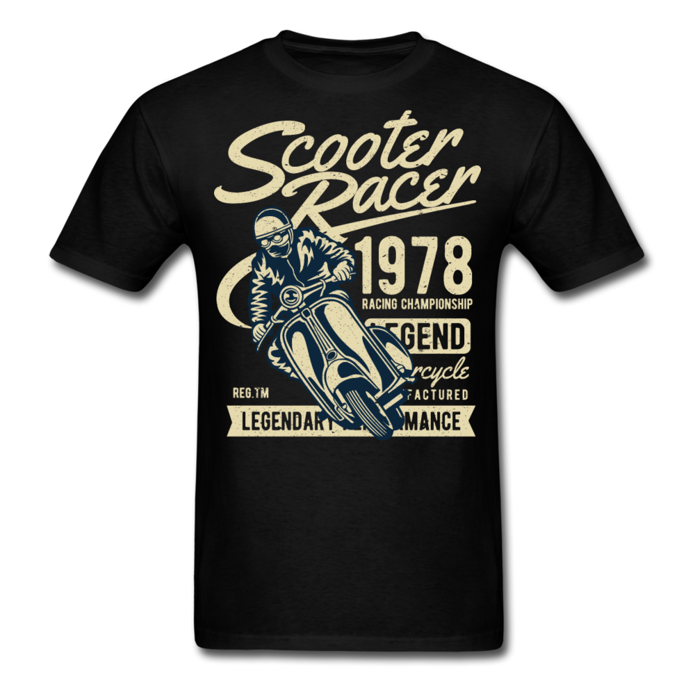 Vintage Scooter Racing Legends Graphic Tee; pit pike - black