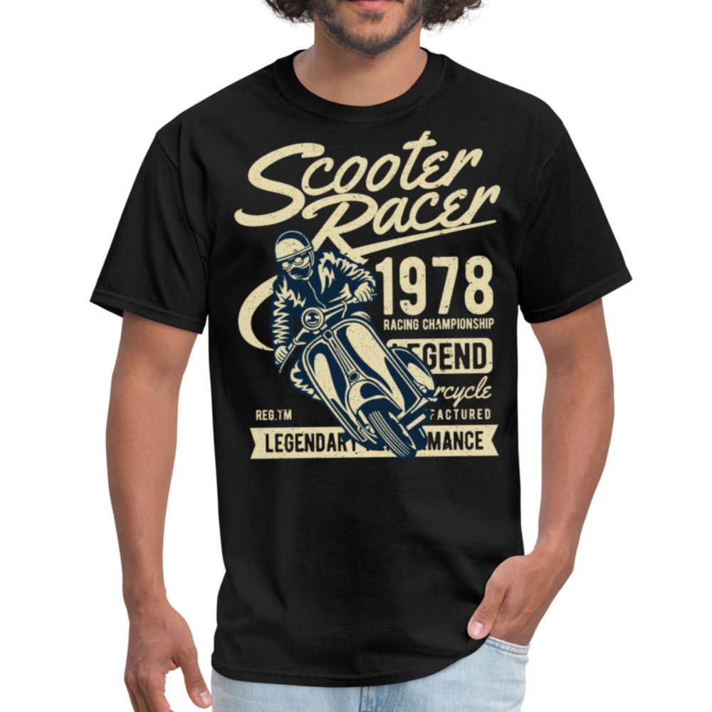 Vintage Scooter Racing Legends Graphic Tee; pit pike - black