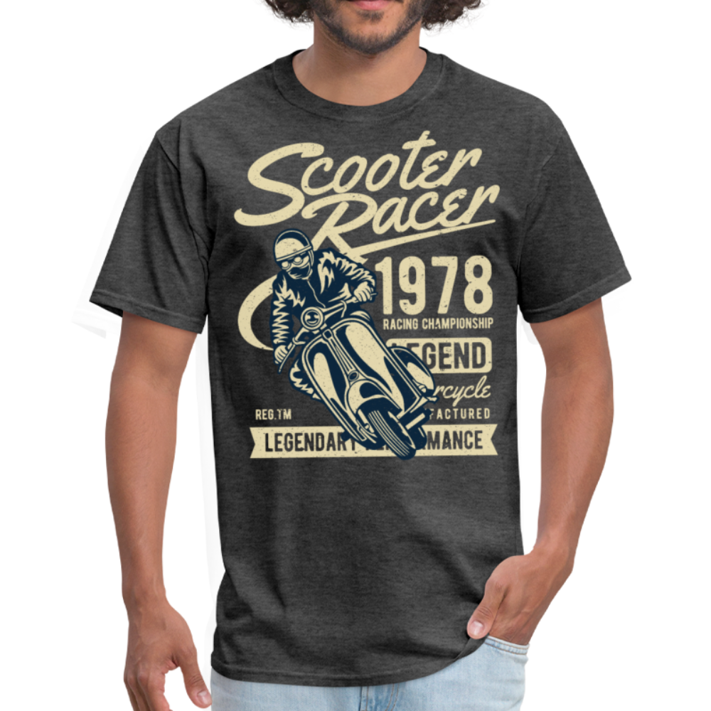 Vintage Scooter Racing Legends Graphic Tee; pit pike - heather black