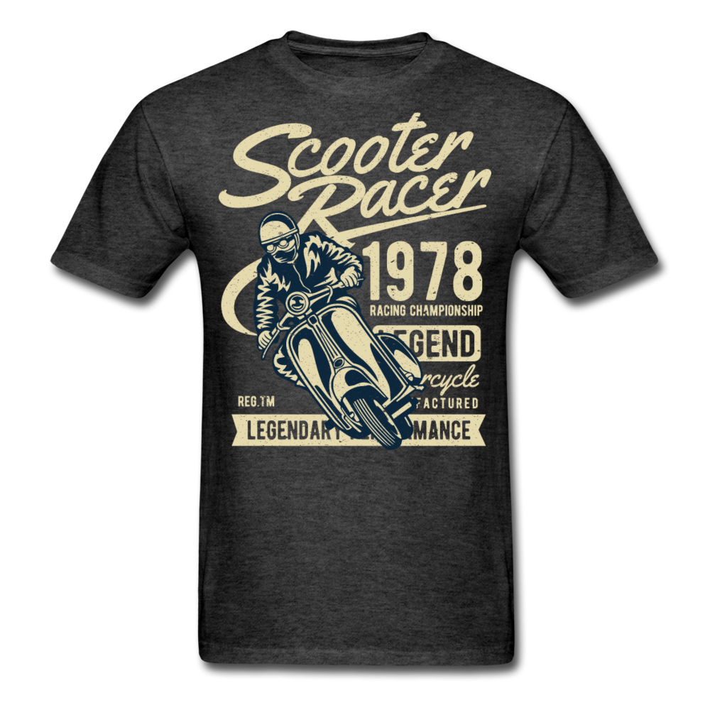 Vintage Scooter Racing Legends Graphic Tee; pit pike - heather black