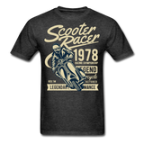 Vintage Scooter Racing Legends Graphic Tee; pit pike - heather black