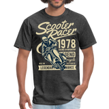 Vintage Scooter Racing Legends Graphic Tee; pit pike - heather black