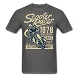 Vintage Scooter Racing Legends Graphic Tee; pit pike - charcoal