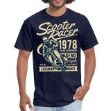 Vintage Scooter Racing Legends Graphic Tee; pit pike - navy