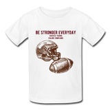 Youth Custom Sports Graphic Tee; Football, Encouragement - white