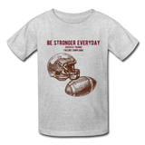 Youth Custom Sports Graphic Tee; Football, Encouragement - heather gray