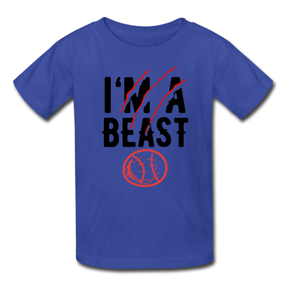 Youth Im A Beast Graphic Tee; Sports, Baseball - royal blue