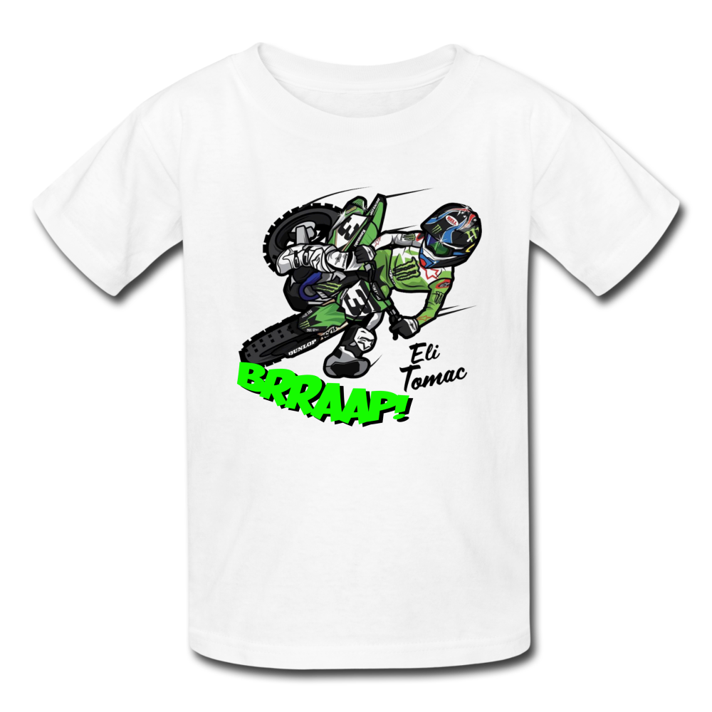 Youth Mx Team Green Tomac Graphic Tee - white