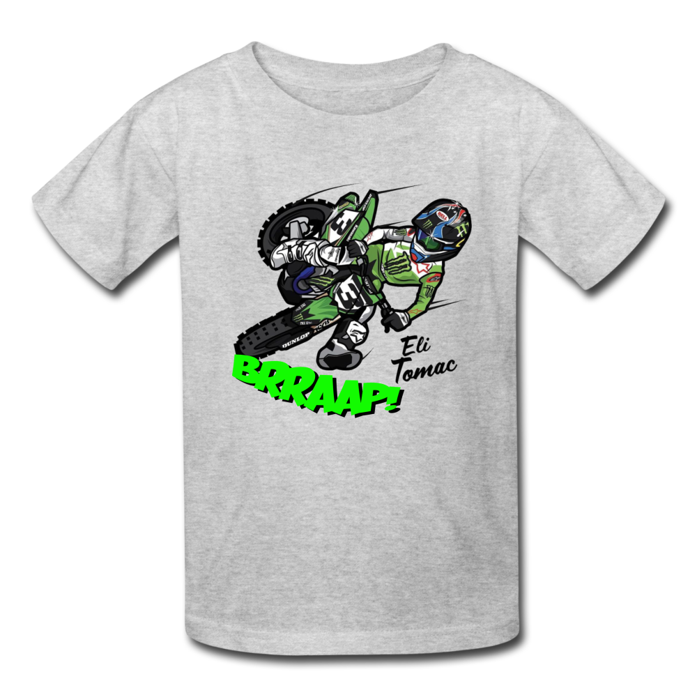 Youth Mx Team Green Tomac Graphic Tee - heather gray