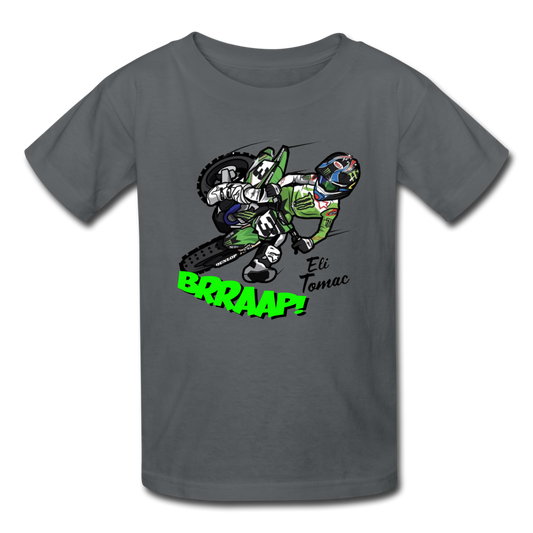 Youth Mx Team Green Tomac Graphic Tee - charcoal