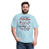 Vintage Automotive Graphic Tee; Bug, Classic, California Ride - powder blue
