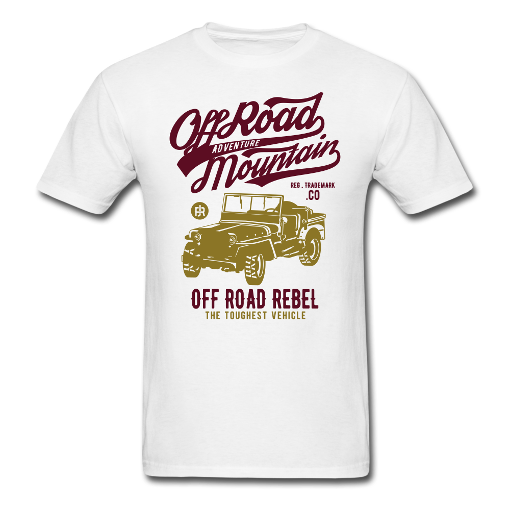 Classic Vintage Jeep Off Road Graphic Tee - white