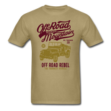 Classic Vintage Jeep Off Road Graphic Tee - khaki