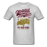Classic Vintage Jeep Off Road Graphic Tee - heather gray
