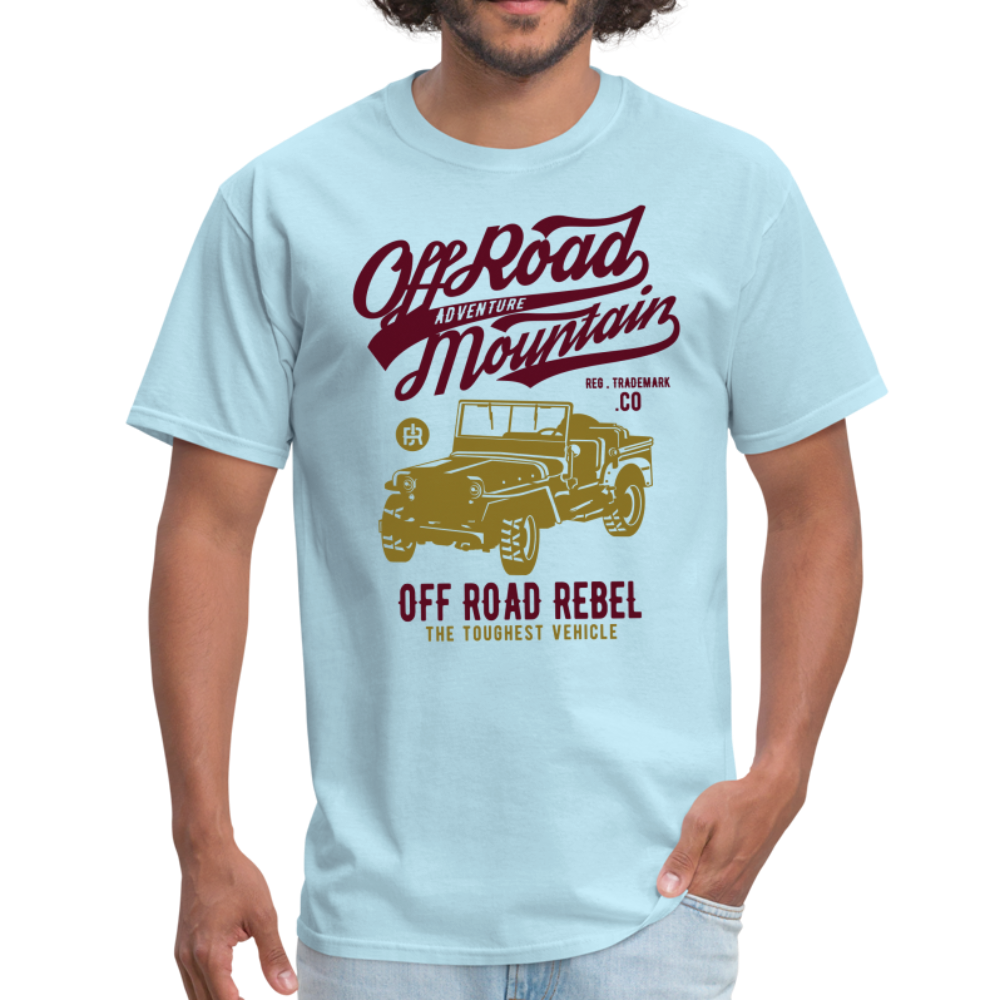 Classic Vintage Jeep Off Road Graphic Tee - powder blue