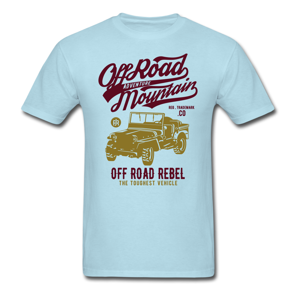 Classic Vintage Jeep Off Road Graphic Tee - powder blue