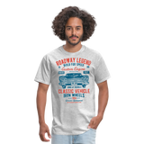 Vintage Classic Iron Wheels Graphic Tee; Cadillac, Luxury, King - heather gray