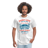 Vintage Classic Iron Wheels Graphic Tee; Cadillac, Luxury, King - light heather gray