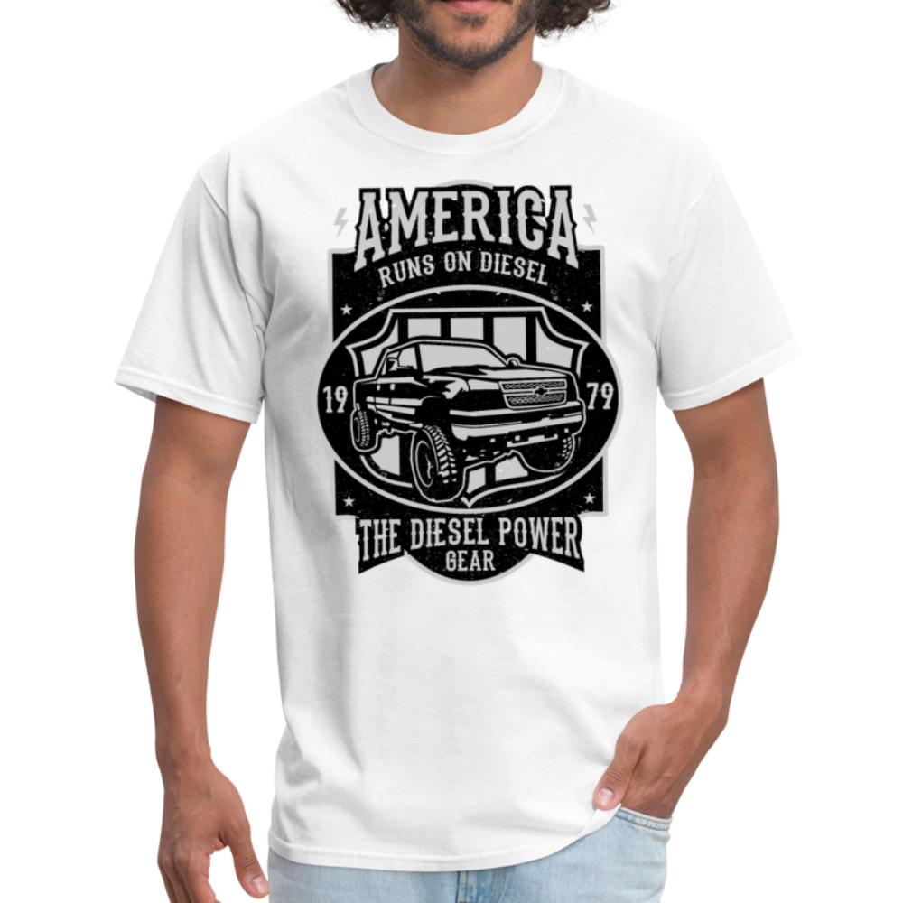 Custom Diesel Power Graphic Tee; Duramax, Powerstroke, Cummins - white