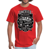 Custom Diesel Power Graphic Tee; Duramax, Powerstroke, Cummins - red
