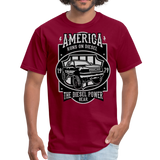 Custom Diesel Power Graphic Tee; Duramax, Powerstroke, Cummins - burgundy