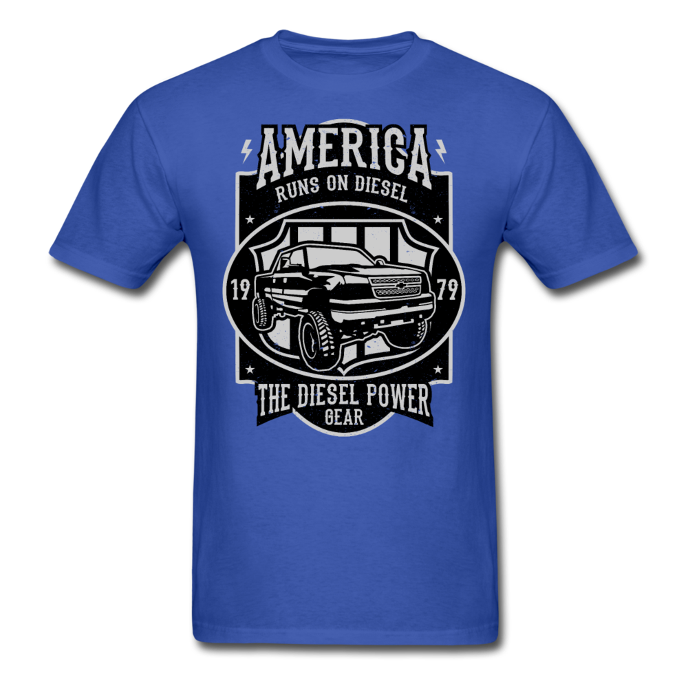 Custom Diesel Power Graphic Tee; Duramax, Powerstroke, Cummins - royal blue