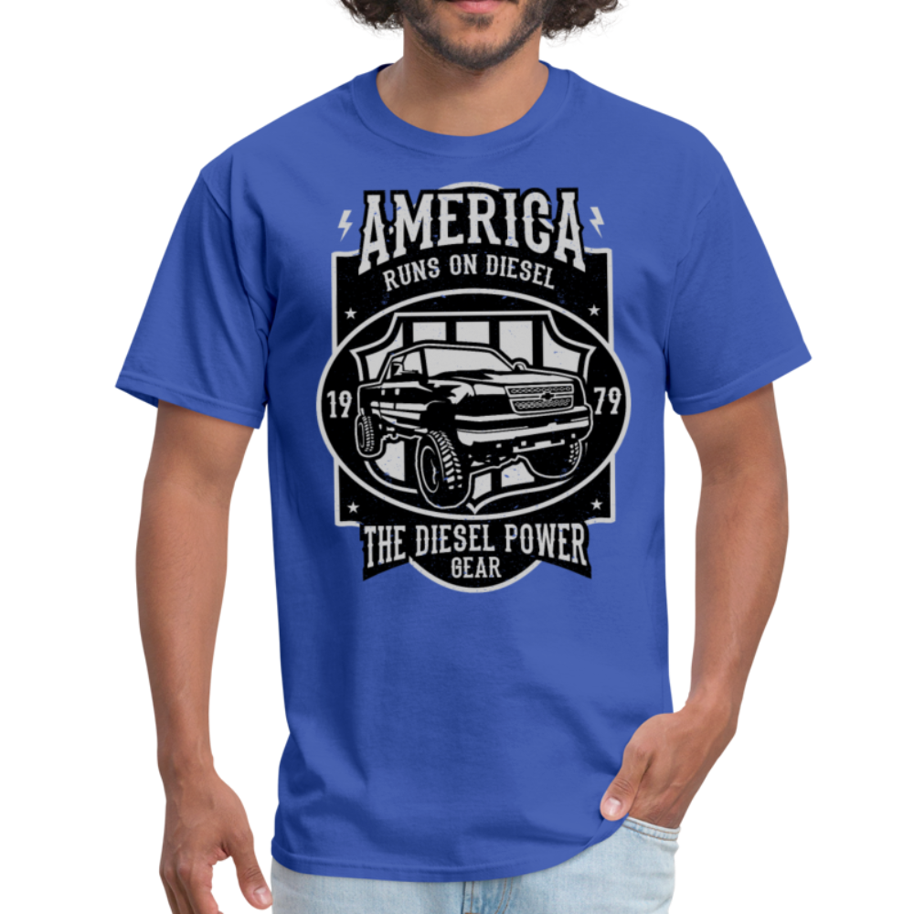 Custom Diesel Power Graphic Tee; Duramax, Powerstroke, Cummins - royal blue