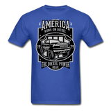 Custom Diesel Power Graphic Tee; Duramax, Powerstroke, Cummins - royal blue