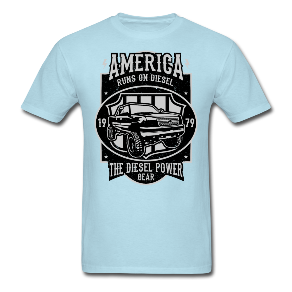 Custom Diesel Power Graphic Tee; Duramax, Powerstroke, Cummins - powder blue