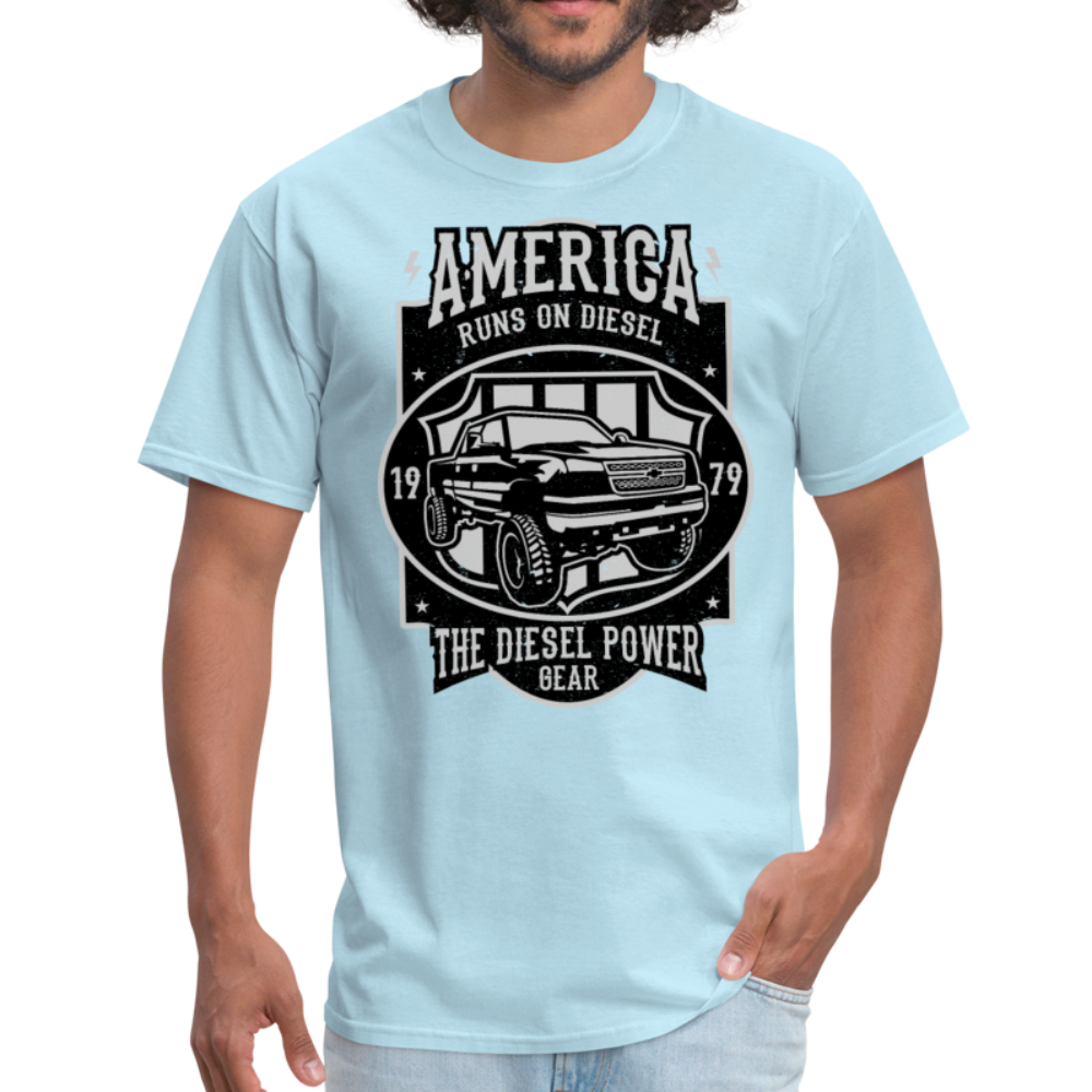 Custom Diesel Power Graphic Tee; Duramax, Powerstroke, Cummins - powder blue