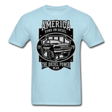Custom Diesel Power Graphic Tee; Duramax, Powerstroke, Cummins - powder blue