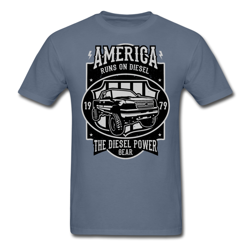 Custom Diesel Power Graphic Tee; Duramax, Powerstroke, Cummins - denim