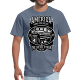 Custom Diesel Power Graphic Tee; Duramax, Powerstroke, Cummins - denim