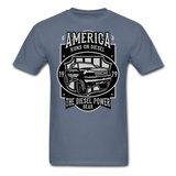 Custom Diesel Power Graphic Tee; Duramax, Powerstroke, Cummins - denim