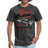 Custom Street Customs Automotive Graphic Tee; hot rod - heather black