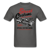 Custom Street Customs Automotive Graphic Tee; hot rod - charcoal