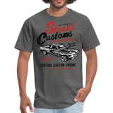 Custom Street Customs Automotive Graphic Tee; hot rod - charcoal