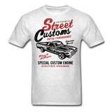 Custom Street Customs Automotive Graphic Tee; hot rod - light heather gray