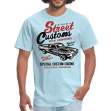 Custom Street Customs Automotive Graphic Tee; hot rod - powder blue