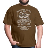 Vintage Classic International Racing Graphic Tee; indy, gran prix - brown