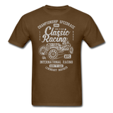 Vintage Classic International Racing Graphic Tee; indy, gran prix - brown