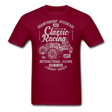 Vintage Classic International Racing Graphic Tee; indy, gran prix - burgundy