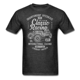 Vintage Classic International Racing Graphic Tee; indy, gran prix - heather black