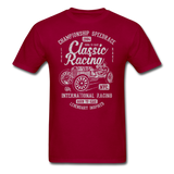 Vintage Classic International Racing Graphic Tee; indy, gran prix - dark red
