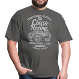 Vintage Classic International Racing Graphic Tee; indy, gran prix - charcoal